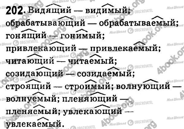 ГДЗ Російська мова 7 клас сторінка 202